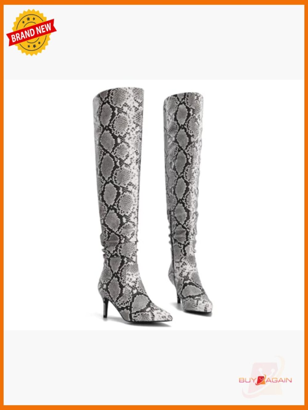 Pointed Toe Stiletto Heel Over the Knee Boots Side Zip Ruched Thigh High Booties - Picture 4 of 7